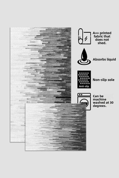 Halise Home Non-Slip Base Washable Set of 2 Bath Mat Bath Mat Set Toilet Bowl Set