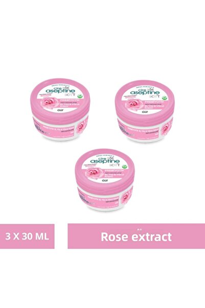 CIRE ASEPTINE كريم العناية بالورد بريبيوتيك - 30 مل × 3 قطع، مرطب ناعم