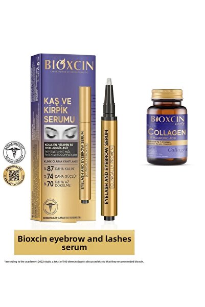 Bioxcin مصل رموش الحواجب - كولاجين هيالورونيك وكولاجين بيوكسين 30 تيرابايت