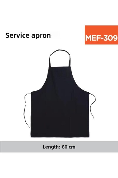 SELANİKLİ Service Apron 80 Cm. Black Mef-309