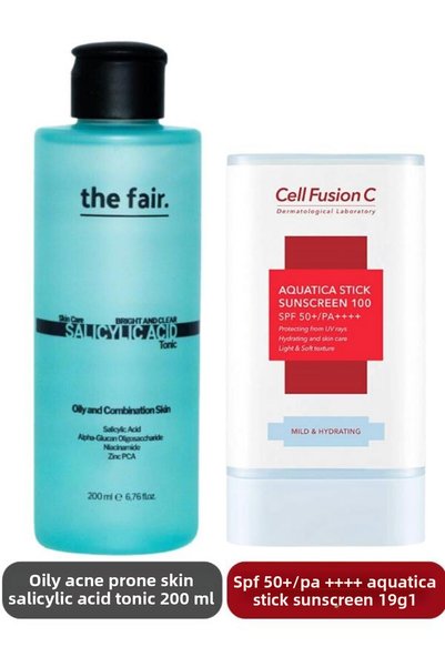 the fair. Oily Acne Prone Skin Salicylic Acid Tonic 200 ml and Spf 50 /Pa Aqu...