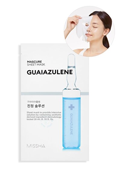 Missha قناع ورقي للعناية بالبشرة الحساسة بمحتوى Guaiazulene
