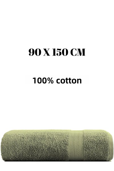 KAYABEY HOME Khaki veľká osuška do kúpeľne a sprchy 100% bavlna s pruhovaným ...