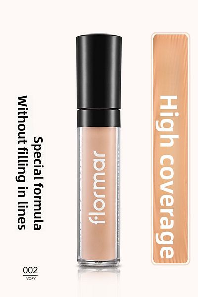 Flormar Koyu Halka  Önlemeye Yardımcı Kapatıcı-perfect Coverage Liquid Concealer-002 Ivory-8690604044894