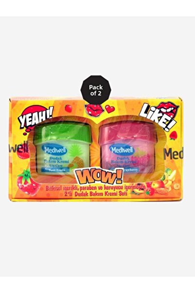 Mediwell (سلسلة الربيع) كريم العناية بالشفاه 2 قطعة × 5 مل