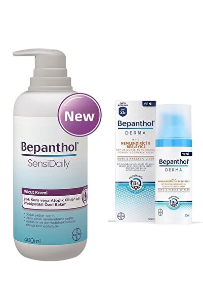 Bepanthol كريم سينسيديلي 400 مل + 50 مل للجسم والوجه مع مضخة - مرطب ومغذي