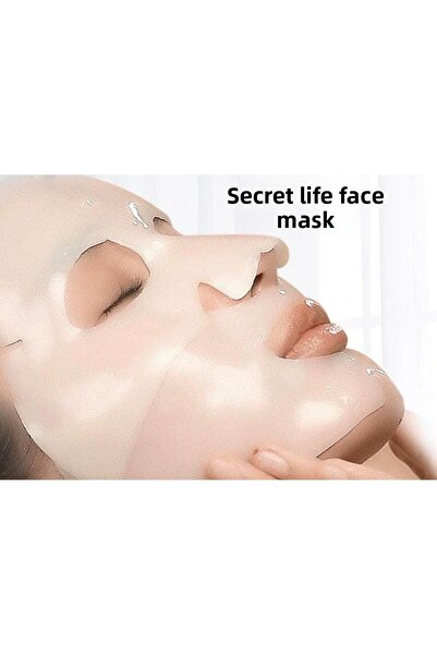 SECRET LİFE قناع الوجه الهيدروجيل الشفاف الذائب الذاتي معزز بالكولاجين قطعة و...