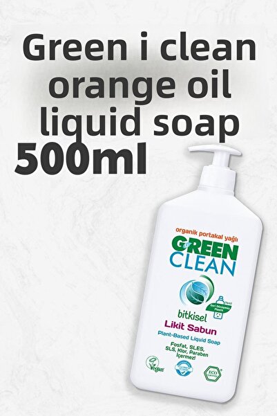 Green Clean U Organic Liquid Soap with Orange 500 Ml