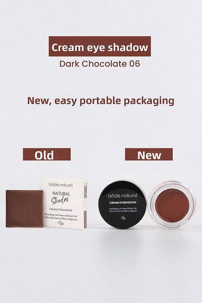 Bade Natural Dark Chocolate Cream Eye Shadow - 06 100% Natural