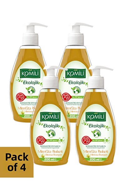 Komili ميموزا صابون سائل مركز بيئيًا 200 مل × 4 قطع