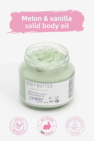 Juniper Natural 210 مل زيت نباتي مرطب ومصلح للجسم بالبطيخ والفانيليا