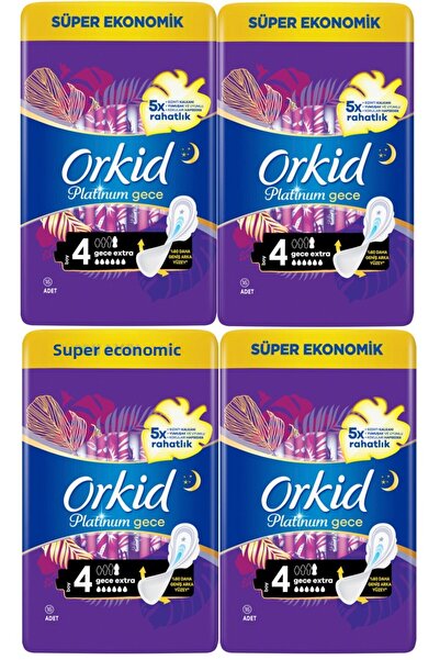 Orkid بلاتينيوم سوبر اقتصادية نايت اكسترا 16 قطعة 4 قطع