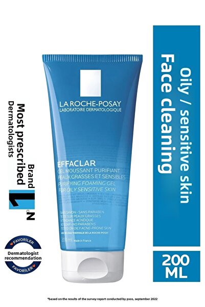 La Roche Posay جل إيفاكلار - جل منقي ومنقي للوجه للبشرة الدهنية 200 مل