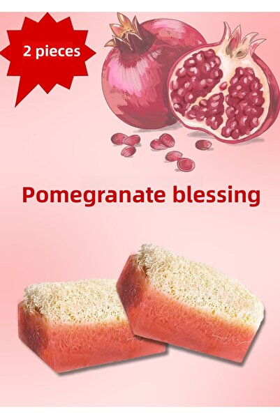 Jimena Natural صابون الرمان مع حب اليقطين 120 جرام × 2 قطعة - صابون طبيعي مصن...