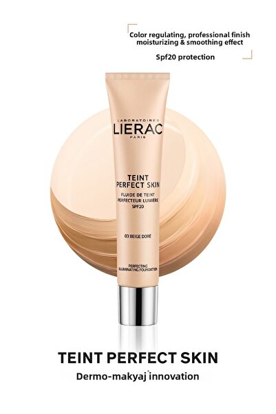 Lierac Brightening Fluid Foundation Providing Perfect Skin Texture 30 ml(Gold...
