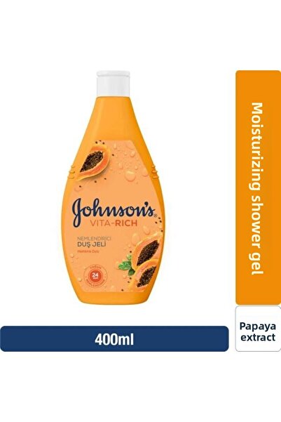 Johnson's جل الاستحمام المرطب بخلاصة البابايا من فيتا-ريش 400 مل