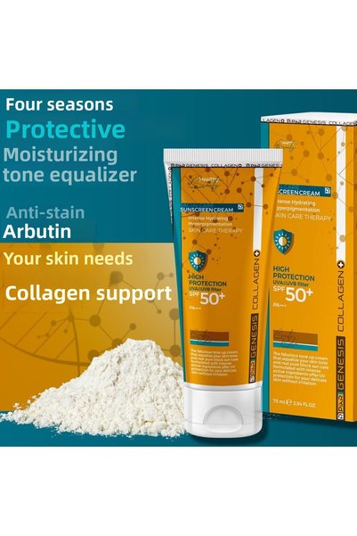 Piar Genesis Genesis Collagen - Hyperpigmentation Sun Cream and Eye Contour Care Serum Set of 2
