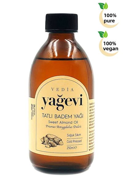 Yağevi Cold Pressed Sweet Almond Oil (100% Pure) 250 Ml