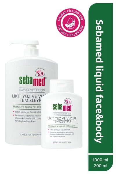 Sebamed Face and Body Cleansing Liquid 1000 ml + 200 ml