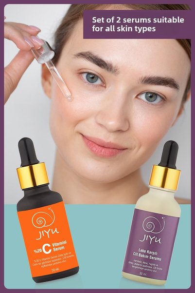 JIYU Vitamin C Brightening Serum and Anti-Blemish Arbutin Serum Set of 2 - 2X30 ml