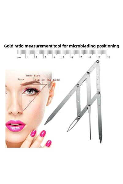 Epilons Riglă de măsurare a sprâncenelor simetrică și estetică Microblading c...