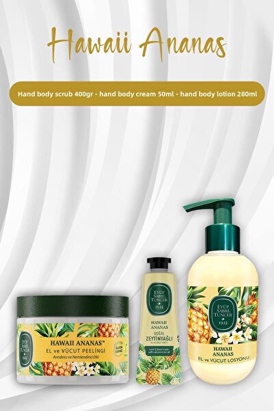 Eyüp Sabri Tuncer مقشر الجسم لليدين بالأناناس هاواي 400 جرام، كريم الجسم لليد...