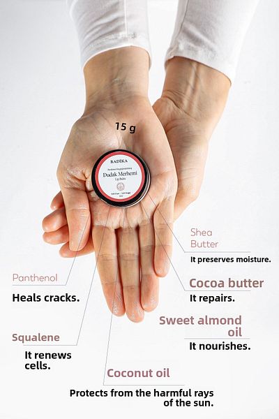 Radika Aromaterapi Natural Lip Care Cream / Lip Balm / Cream for Lip Cracks / Lip Ointment