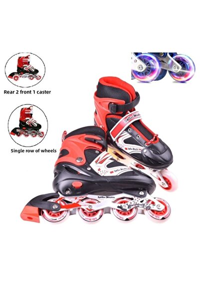 Pasifik Toys Safety Single Row Double Row Beginner Skates with Adjustable Numbers Light Bag Silicone Wheels
