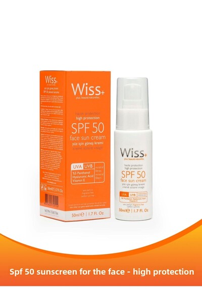 Wiss Face Sunscreen Spf50 50Ml-Antioxidant Sunscreen for Face