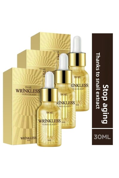 Wrınkless Snail Cream مصل الوجه بالكولاجين الفائق الخالي من التجاعيد، مصل الأ...