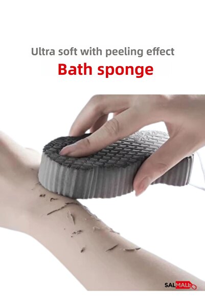 SalMall اسفنجة حمام فائقة النعومة مع تأثير تقشير
