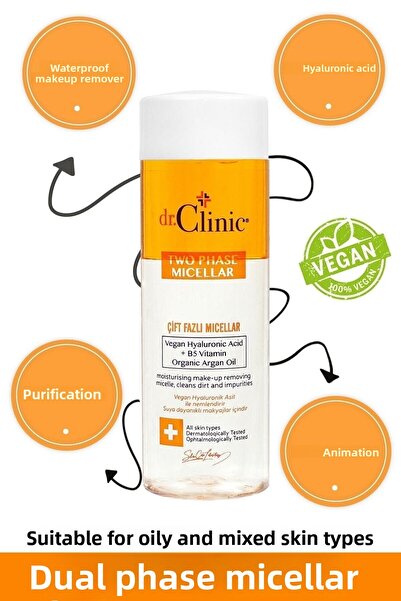 Dr. Clinic ماء تنظيف ميسيلار مزدوج الطور 150 مل