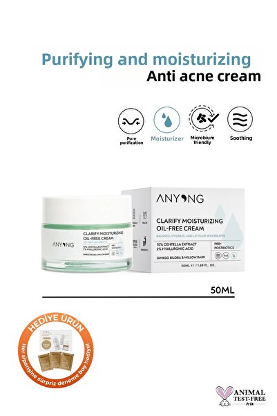Anyong 50 ml Cream - Calming and Moisturizing, Oil-free (Centella Extract & H...