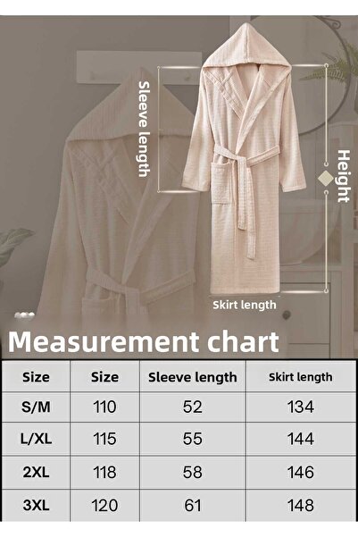 Rebeka Home Collection Μπουρνούζι Nature Beige με κουκούλα