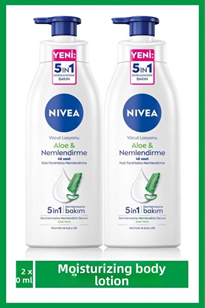 NIVEA Aloe Vera Pump Lotion 400ml X2