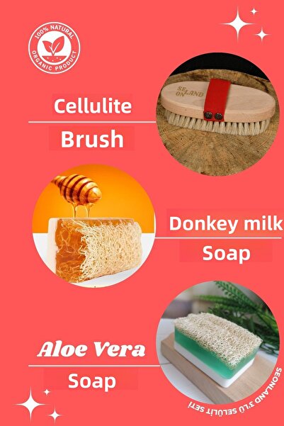 Seonland 100% ألياف اليقطين الطبيعية العسل حليب الحمار الصبار الصابون شعر الخ...