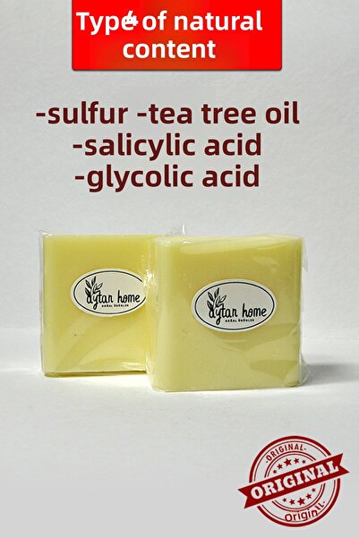 Aytan Home صابون الكبريت/حمض الساليسيليك وزيت شجرة الشاي 125 جرام (حمض حب الش...