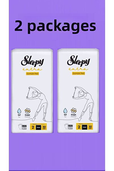 Sleepy إكسترا ديلي (الحجم 2) - 32 عبوة من الفوط العادية الفائقة، عبوتان 64 قطعة