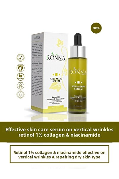 Ronna Beauty سيروم مضاد للشيخوخة وتفتيح البشرة 30 مل ريتينول 1% كولاجين نياسي...