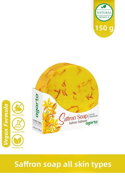 Agarta Handmade Natural Saffron Soap 150 gr