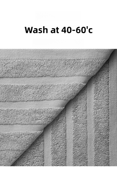 KAYABEY HOME Gray Hand Face Towel Set 100% Cotton 50 X 85 cm