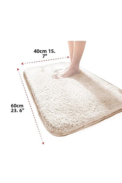 ALgorand Home 40x60 Γκρι βελούδινο μαλακό χαλάκι μπάνιου - Πλενόμενη αντιολισθητική βάση