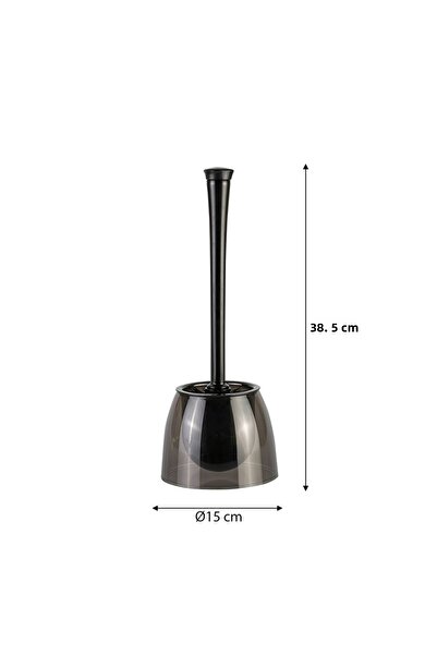 Prima Nova Neon Toilet Brush - Body Transparent Black Opaque Handle
