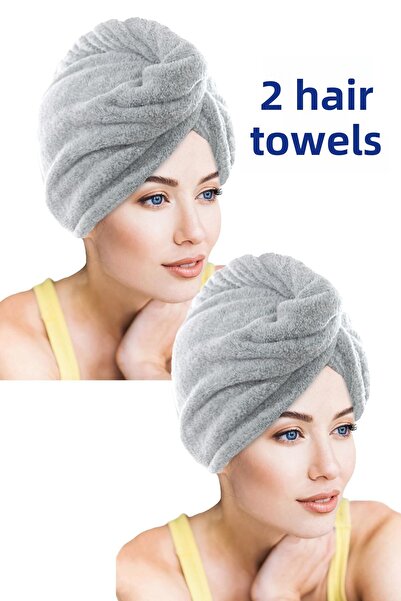 CHIZGY 2 τεμάχια παχιά μικροΐνα με 2 κουμπιά Πετσέτα μαλλιών Καπάκι μαλλιών Μπάνιο Θάλασσα και πισίνα μετά την παραλία