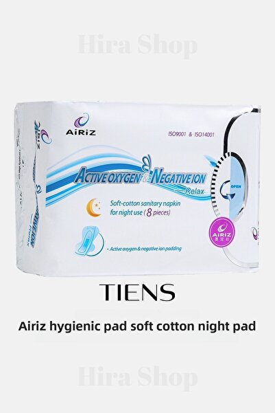 Airiz Airiz Hygienic Women's Night Pad Soft Cotton 8 Pieces
