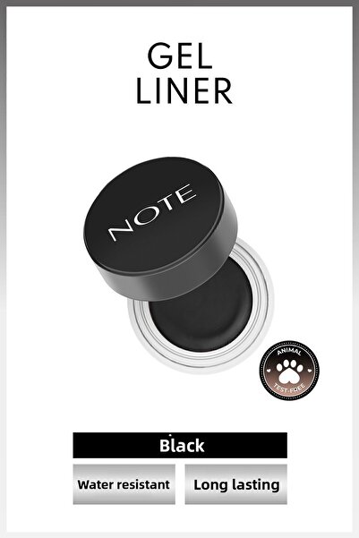 NOTE جل آيلاينر ماتي مقاوم للماء ويدوم طويلاً - أسود