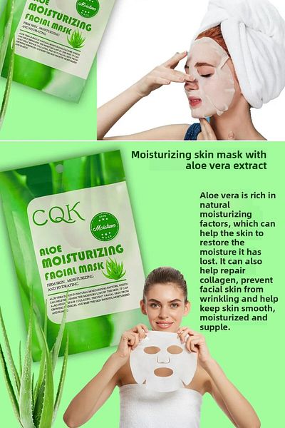 QNİAY Aloe Vera Moisture Bomb Moisturizing Firming Mask (1 piece) Brightening Sheet Face Mask