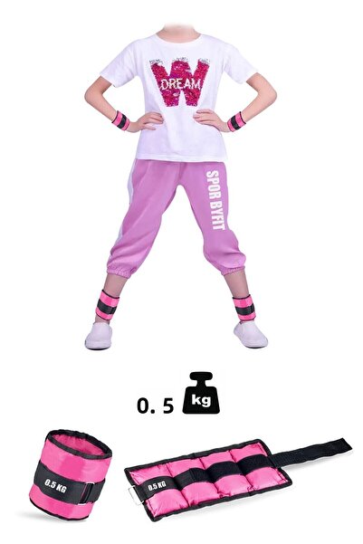 Spor Byfit 0.5 كجم × 2 قطعة وزن وردي لليد أو الكاحل للأطفال