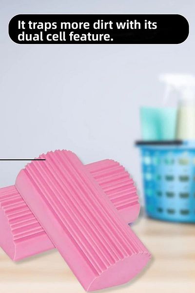 Euro Pink 3Pcs Magic Dish Sponge Degreasing Sponge Dish Pot Pan Plate Dirt Remover Kitchen Rag