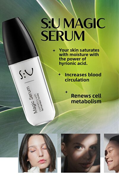 S:U سيروم سحري للعناية بالجسم، هيالورونات الصوديوم، 30 مل، سيروم مرطب ومهدئ ل...